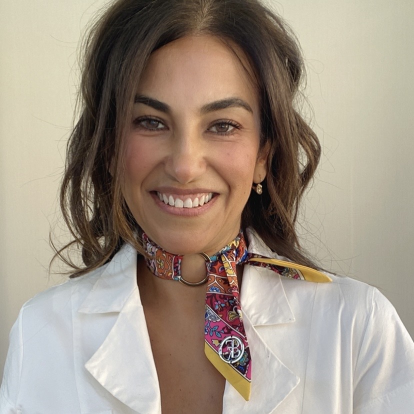 Collar corto de pañuelo estampado de colores