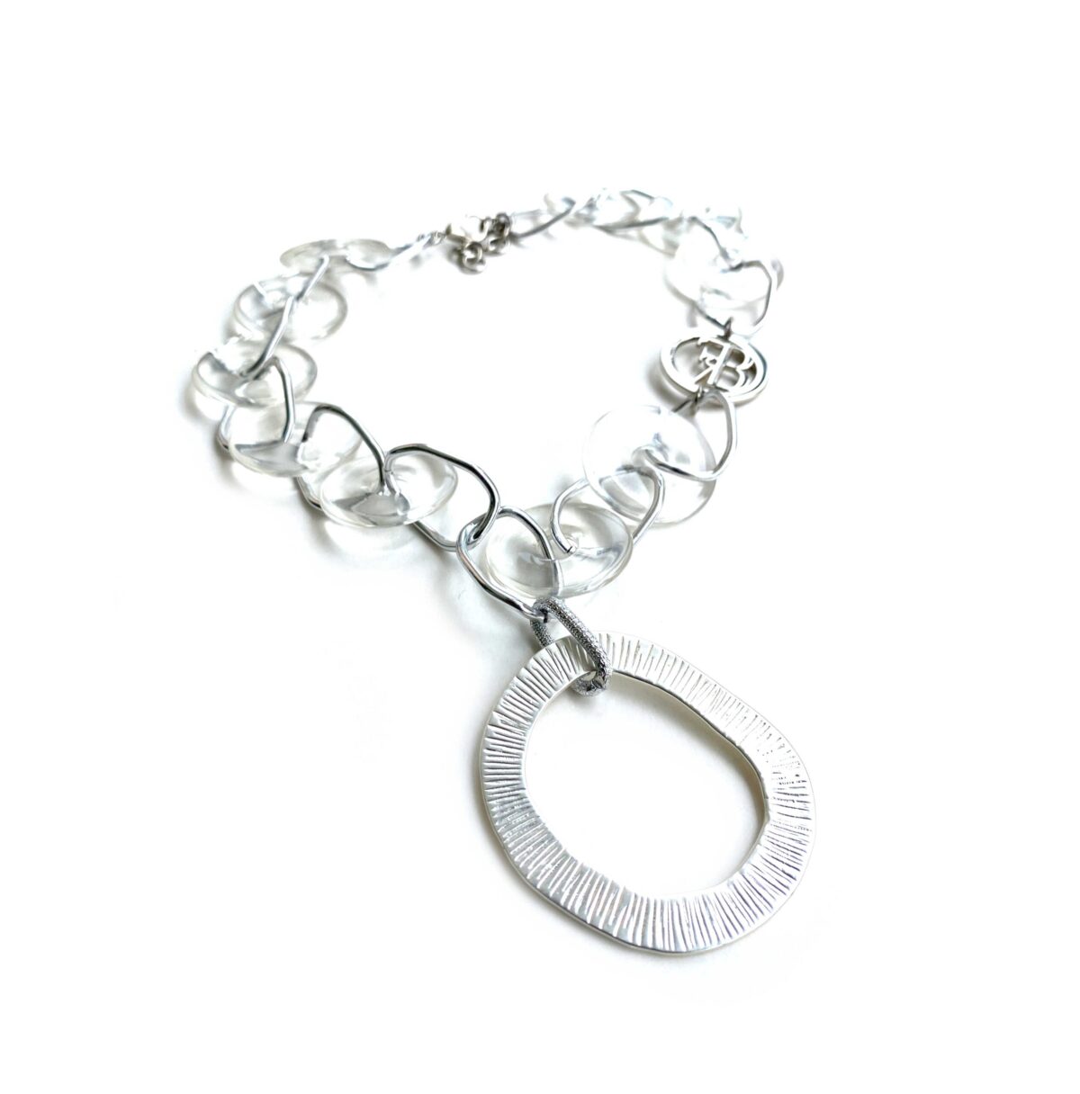Collar Círculos GOTA Plateado